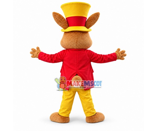 Happy Gentleman Bunny Easter Bunny Mascot Costume Happy Gentleman Bunny Easter Bunny Mascot Costume