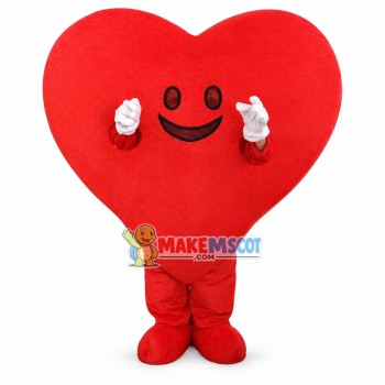 Deluxe Red Heart Mascot Costume 