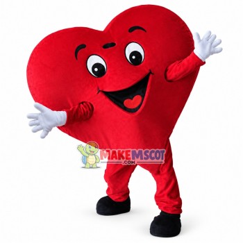 Deluxe Cartoon Red Heart Mascot Costume 