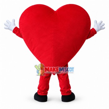 Deluxe Cartoon Red Heart Mascot Costume Deluxe Cartoon Red Heart Mascot Costume