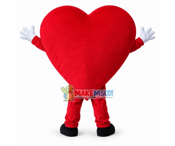 Deluxe Cartoon Red Heart Mascot Costume 