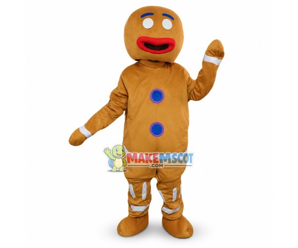 Common Gingerbread Man Mascot Costume Common Gingerbread Man Mascot Costume