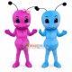 Adult Cartoon Blue Ant & Pink Ant With Bow Hair Accessories Mascot Costume Adult Cartoon Blue Ant & Pink Ant With Bow Hair Accessories Mascot Costume