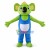 Adult Cartoon Green Koala in blue overalls Mascot Costume	