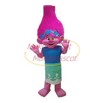 Optimistic Princess Poppy Mascot Costume Optimistic Princess Poppy Mascot Costume