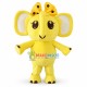 Cute Cartoon Yellow Baby Girl Elephant Mascot Costume Cute Cartoon Yellow Baby Girl Elephant Mascot Costume