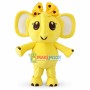 Cute Cartoon Yellow Baby Girl Elephant Mascot Costume	