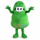 Adult Cartoon Green Germ Virus Bacterium Monster Mascot Costume Adult Cartoon Green Germ Virus Bacterium Monster Mascot Costume