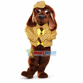 Scottish Gentleman Brown Hound Mascot Costume Scottish Gentleman Brown Hound Mascot Costume