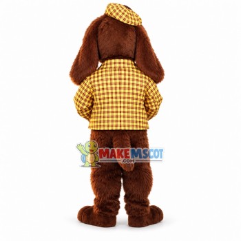 Scottish Gentleman Brown Hound Mascot Costume Scottish Gentleman Brown Hound Mascot Costume