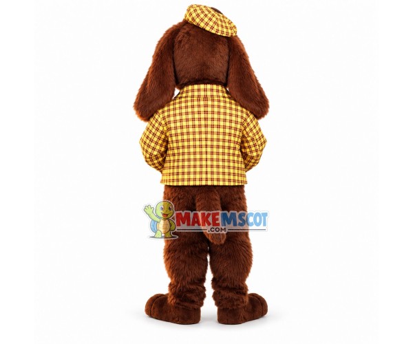 Scottish Gentleman Brown Hound Mascot Costume Scottish Gentleman Brown Hound Mascot Costume