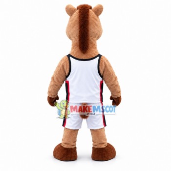 Power Fierce Basketball Mustang Mascot Costume Power Fierce Basketball Mustang Mascot Costume