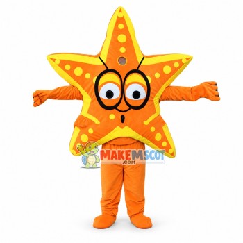 Cartoon Starfish Mascot Costume Sea World Adult Outfit Cartoon Starfish Mascot Costume Sea World Adult Outfit