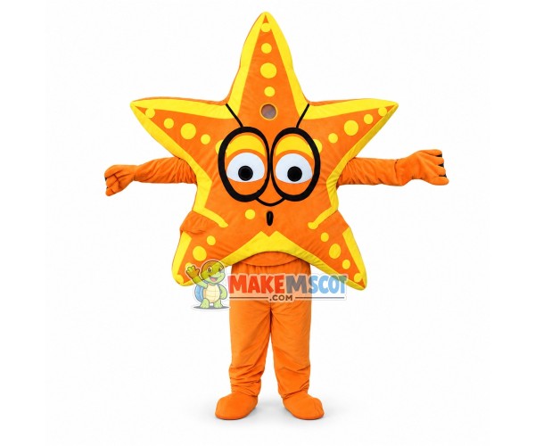 Cartoon Starfish Mascot Costume Sea World Adult Outfit 