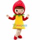 Cute Winking Strawberry Girl Mascot Costume Cute Winking Strawberry Girl Mascot Costume