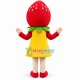 Cute Winking Strawberry Girl Mascot Costume Cute Winking Strawberry Girl Mascot Costume