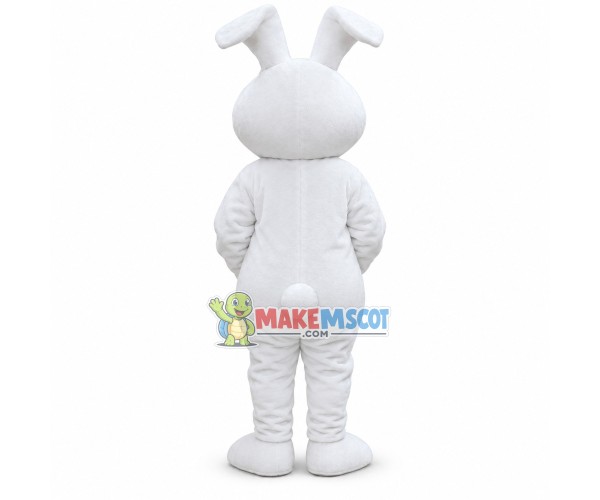 Simple Style White Bunny Mascot Costume Simple Style White Bunny Mascot Costume
