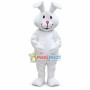 Simple Style White Bunny Mascot Costume 