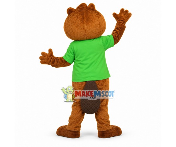 Lively Cartoon Beaver Mascot Costume Lively Cartoon Beaver Mascot Costume