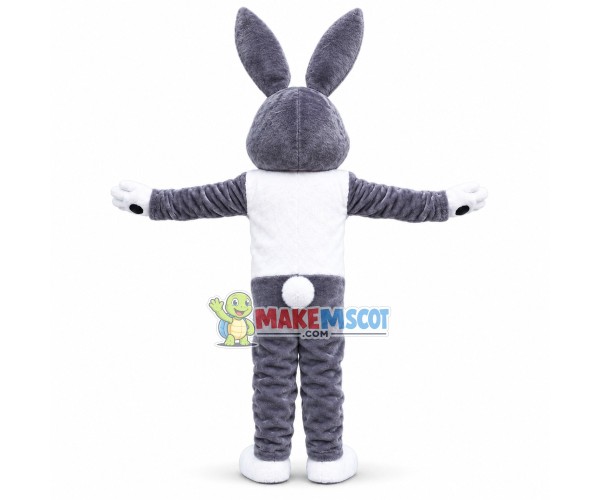 Gray Dutch Rabbit Mascot Costume Gray Dutch Rabbit Mascot Costume
