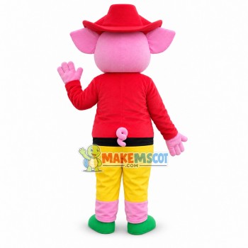 Happy Lightweight Pink Pig Mascot Costume Fancy Dress Costume Happy Lightweight Pink Pig Mascot Costume Fancy Dress Costume