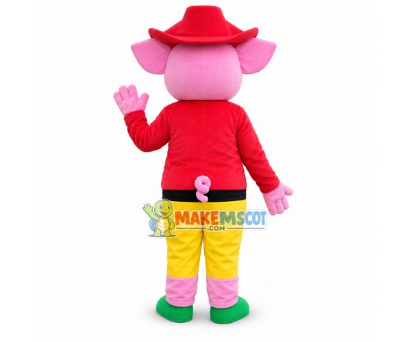 Happy Lightweight Pink Pig Mascot Costume Fancy Dress Costume Happy Lightweight Pink Pig Mascot Costume Fancy Dress Costume