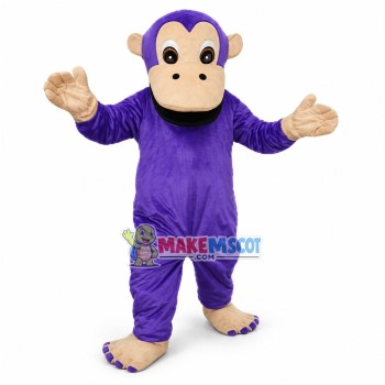 Purple Monkey Mascot Costume Purple Monkey Mascot Costume