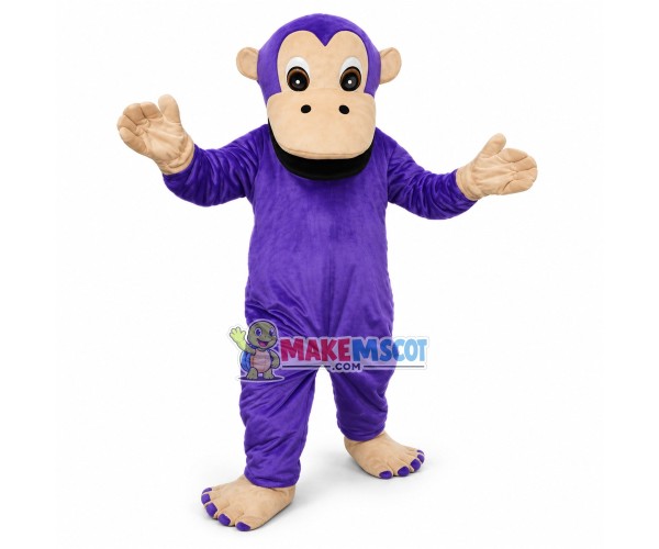 Purple Monkey Mascot Costume 