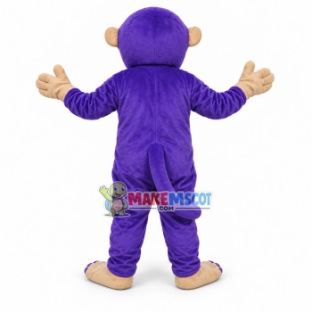 Purple Monkey Mascot Costume 