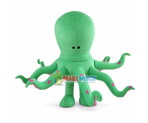 Deluxe Green Octopus Mascot Costume 