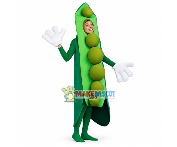 Adult Size Peas Pod Mascot Costume For Halloween Party Adult Size Peas Pod Mascot Costume For Halloween Party