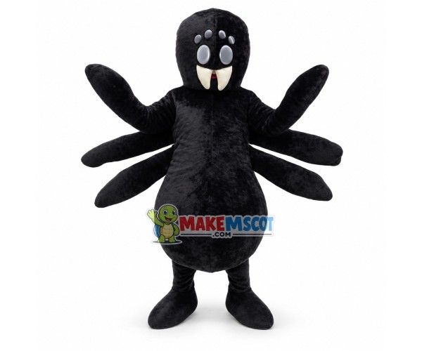Black Spider Mascot Adult Costume 