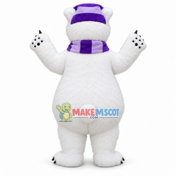 Scary White Beggar Bear Lightweight Mascot Costume Scary White Beggar Bear Lightweight Mascot Costume