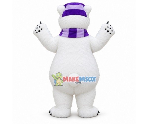 Scary White Beggar Bear Lightweight Mascot Costume Scary White Beggar Bear Lightweight Mascot Costume