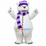 Scary White Beggar Bear Lightweight Mascot Costume	