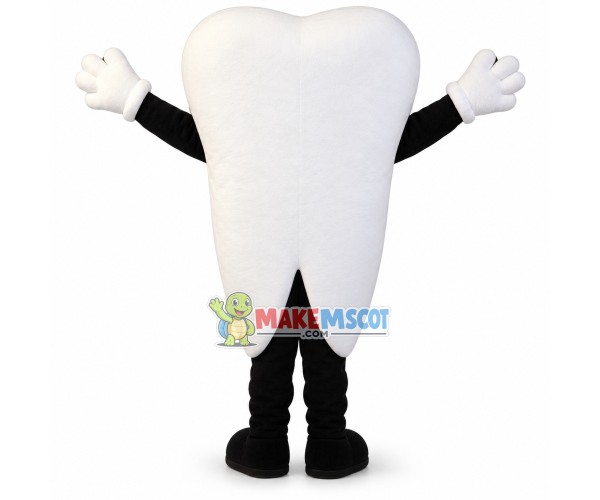 Smiling Cartoon Tooth Mascot Costume For Adult