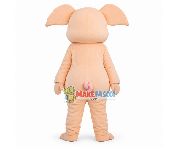 Flesh-colored Pig Mascot Costume Flesh-colored Pig Mascot Costume