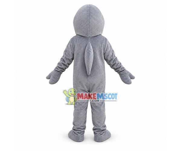 Yelling Grey Dolphin Mascot Costume Yelling Grey Dolphin Mascot Costume