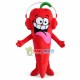 Crazy Cartoon Red Chili Pepper With Red Headphones Mascot Costume For Adult Crazy Cartoon Red Chili Pepper With Red Headphones Mascot Costume For Adult