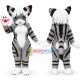 Fantasy Grey Fox Cat Girl Mascot Costume Fantasy Grey Fox Cat Girl Mascot Costume