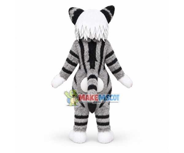 Fantasy Grey Fox Cat Girl Mascot Costume Fantasy Grey Fox Cat Girl Mascot Costume