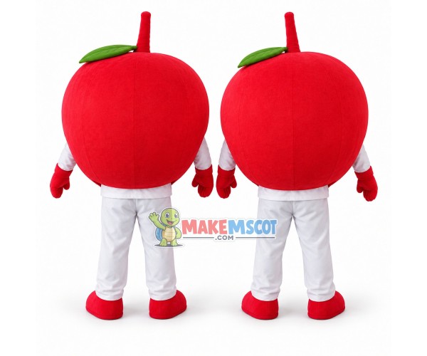 Simple Style Red Apple Cartoon Mascot Costume Simple Style Red Apple Cartoon Mascot Costume