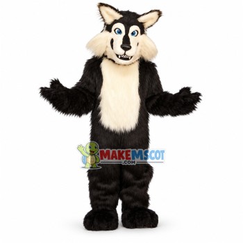 Long Fur Wolf Mascot Costume Long Fur Wolf Mascot Costume