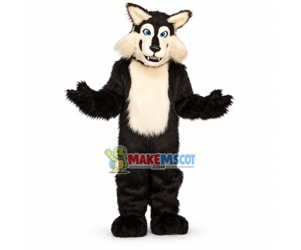 Long Fur Wolf Mascot Costume Long Fur Wolf Mascot Costume