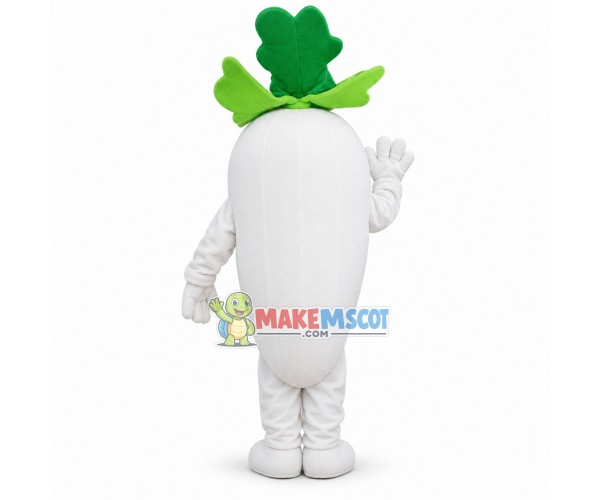 Deluxe Cartoon White Radish Mascot Costume Deluxe Cartoon White Radish Mascot Costume