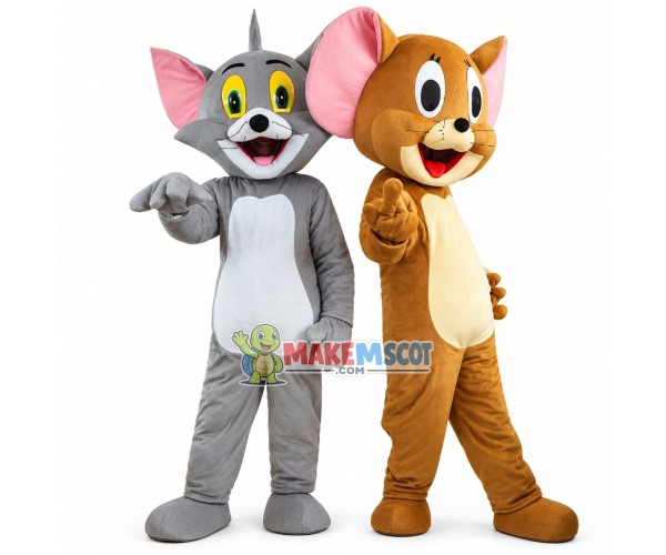 Lovely Tom and Jerry Mascot Costume Lovely Tom and Jerry Mascot Costume