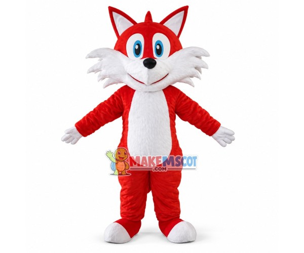 Cartoon Red Fox Mascot Costume 