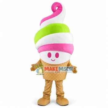 Lightweight Cartoon Rainbow Ice Cream Cone Mascot Costume Lightweight Cartoon Rainbow Ice Cream Cone Mascot Costume
