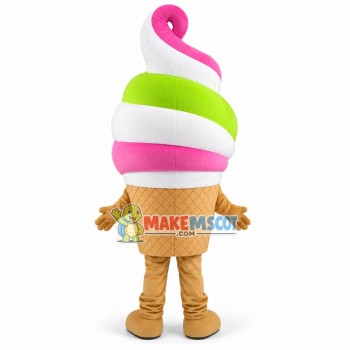 Lightweight Cartoon Rainbow Ice Cream Cone Mascot Costume Lightweight Cartoon Rainbow Ice Cream Cone Mascot Costume