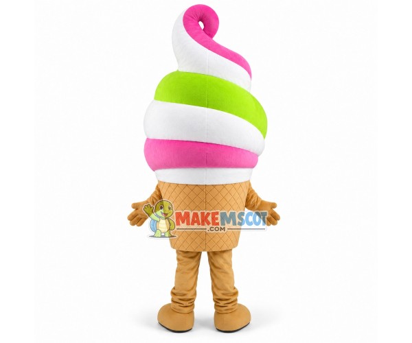 Lightweight Cartoon Rainbow Ice Cream Cone Mascot Costume Lightweight Cartoon Rainbow Ice Cream Cone Mascot Costume